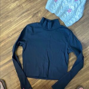 Zara Black Turtleneck Blouse